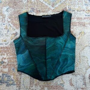 🖤BLUE/GREEN CORSET TOP